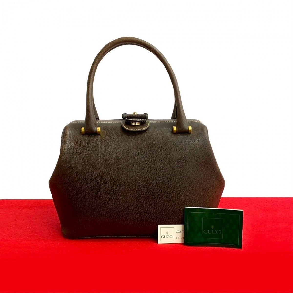 GUCCI Handbag leather Brown