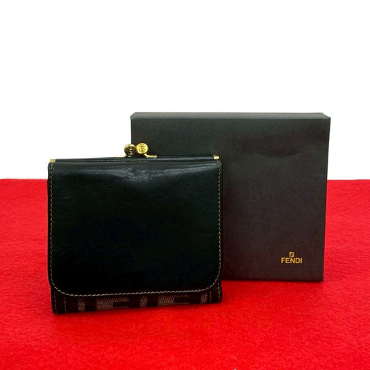 FENDI Tri-fold wallet leather black