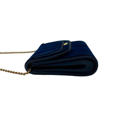GUCCI Shoulder Bag Velor Navy