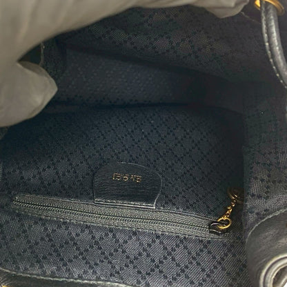 GUCCI Backpack leather black Bamboo