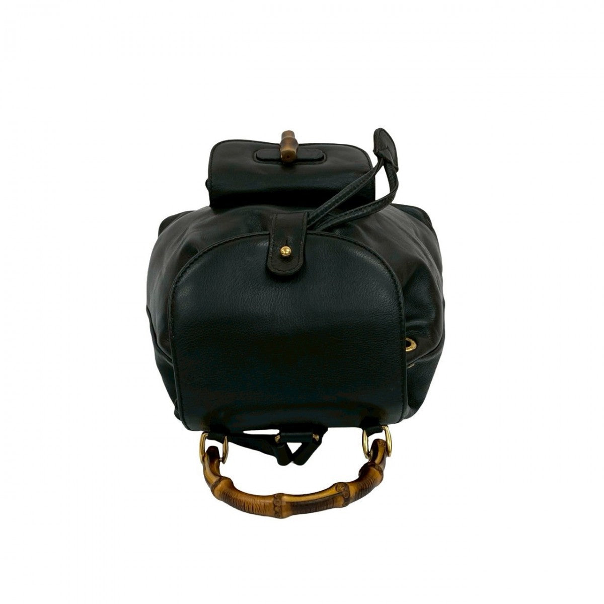 GUCCI Backpack leather black Bamboo