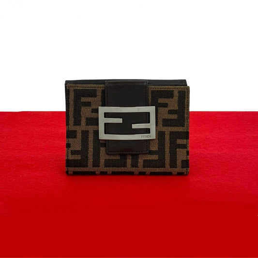 FENDI Bifold Wallet leather Brown