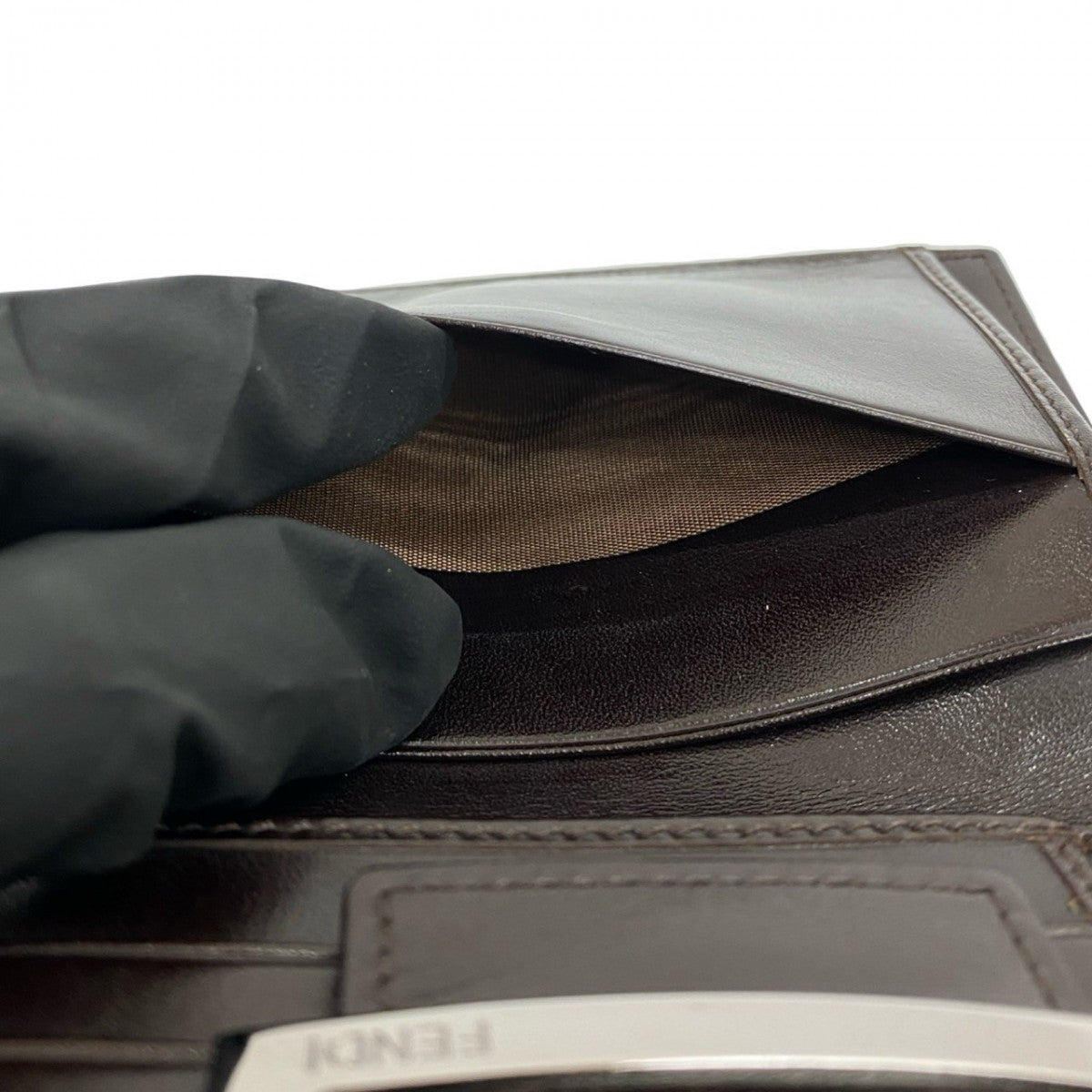 FENDI Bifold Wallet leather Brown