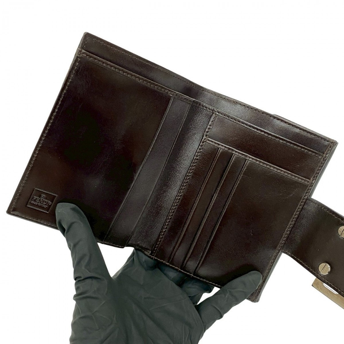 FENDI Bifold Wallet leather Brown