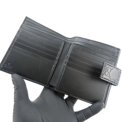 GUCCI Bifold Wallet 406925 Sima leather black