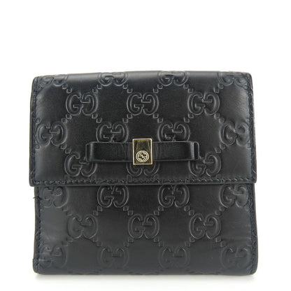 GUCCI Bifold Wallet 406925 Sima leather black