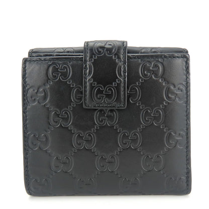 GUCCI Bifold Wallet 406925 Sima leather black