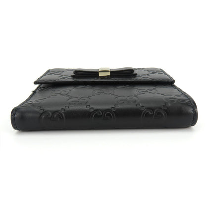 GUCCI Bifold Wallet 406925 Sima leather black