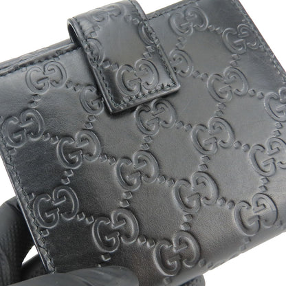 GUCCI Bifold Wallet 406925 Sima leather black