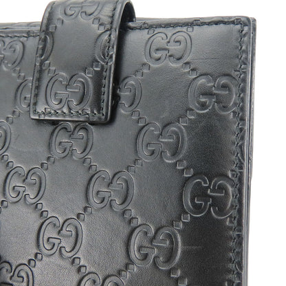 GUCCI Bifold Wallet 406925 Sima leather black