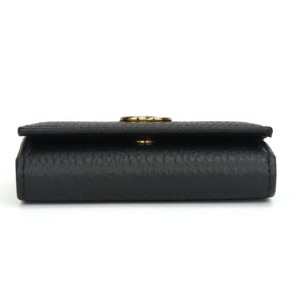 GUCCI Key case Key holder  456118 leather black GG Marmont