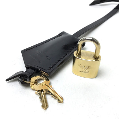 LOUIS VUITTON Handbag M93595 Canvas / patent leather Dark purple type Monogram Vernis Alma GM Women Used Authentic