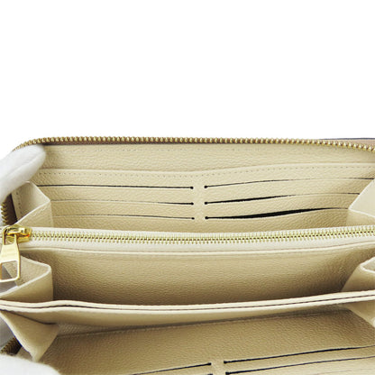 LOUIS VUITTON Long Wallet Purse M80116 Monogram Ann Platt Cream/Bois Rose Zippy wallet