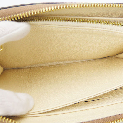LOUIS VUITTON Long Wallet Purse M80116 Monogram Ann Platt Cream/Bois Rose Zippy wallet