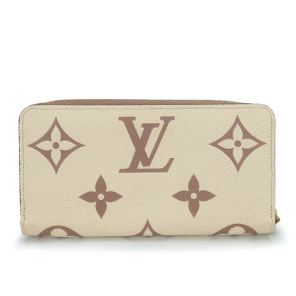 LOUIS VUITTON Long Wallet Purse M80116 Monogram Ann Platt Cream/Bois Rose Zippy wallet