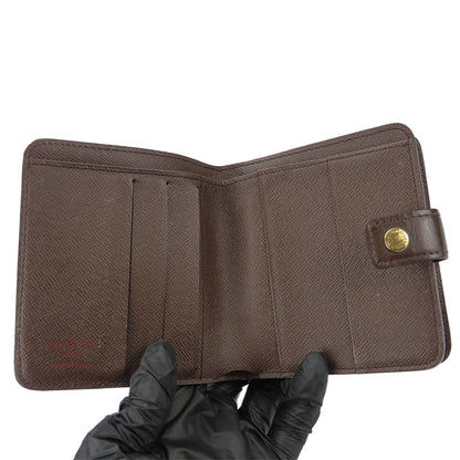 LOUIS VUITTON Bifold Wallet N61668 Damier Brown Compact zip