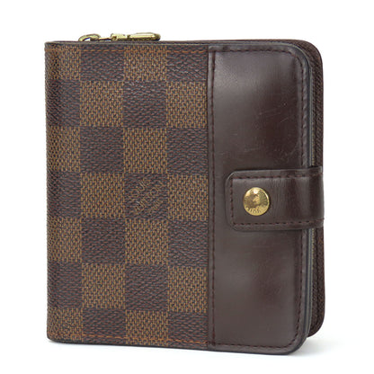 LOUIS VUITTON Bifold Wallet N61668 Damier Brown Compact zip