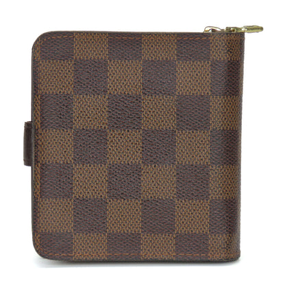 LOUIS VUITTON Bifold Wallet N61668 Damier Brown Compact zip