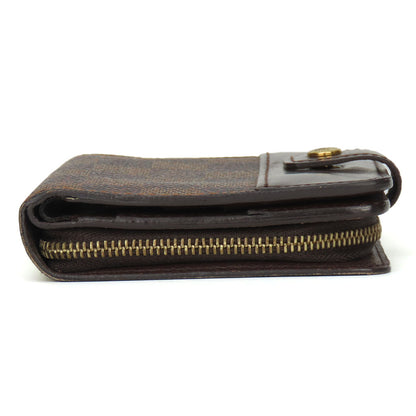 LOUIS VUITTON Bifold Wallet N61668 Damier Brown Compact zip