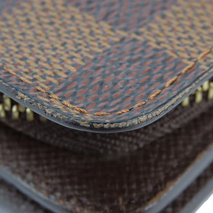 LOUIS VUITTON Bifold Wallet N61668 Damier Brown Compact zip