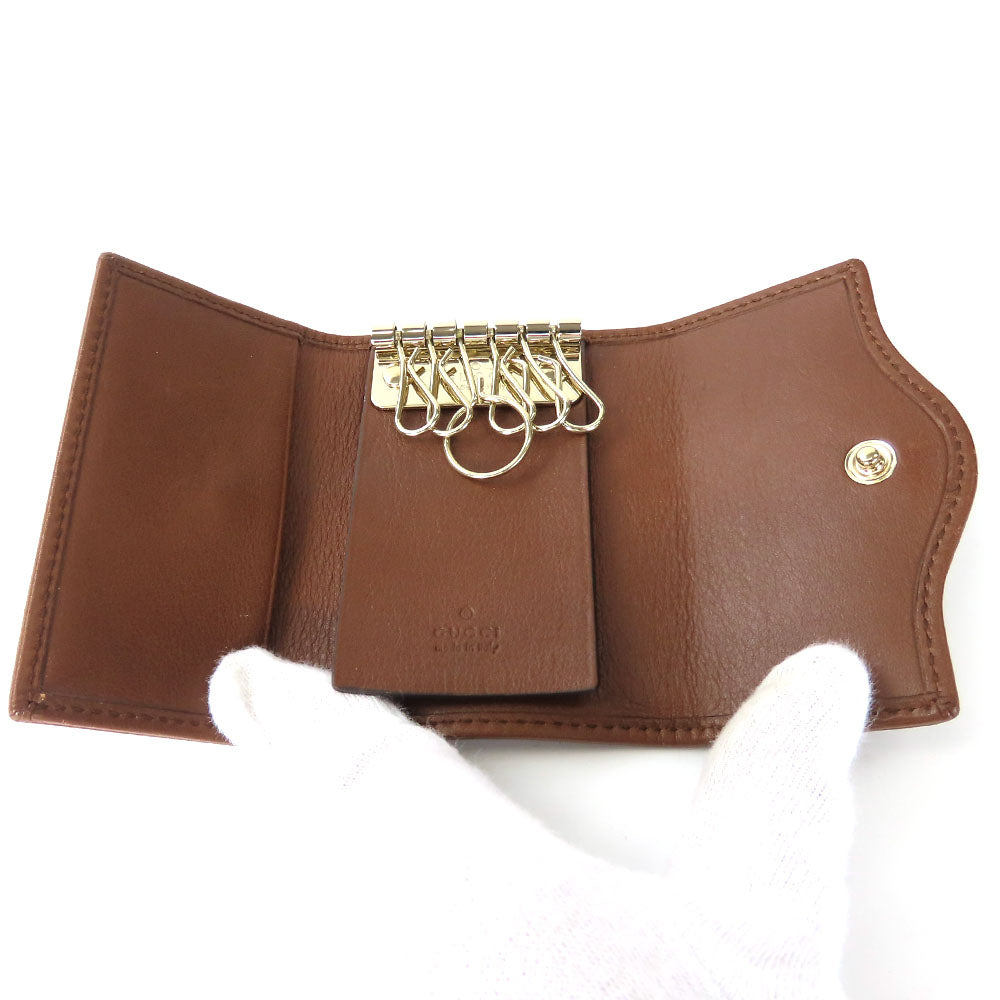 GUCCI Key case Key holder  282432 GG canvas beige Interlocking
