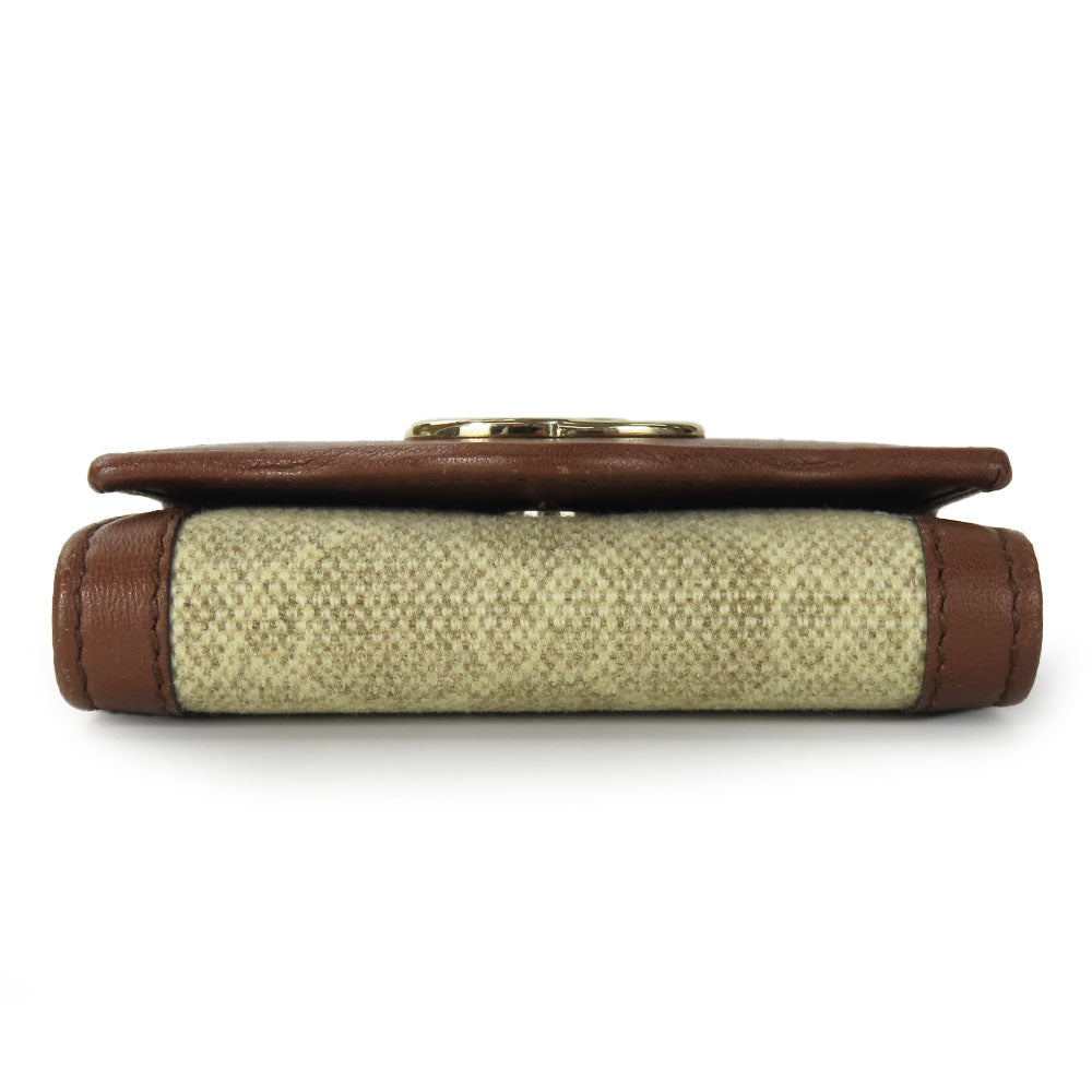 GUCCI Key case Key holder  282432 GG canvas beige Interlocking
