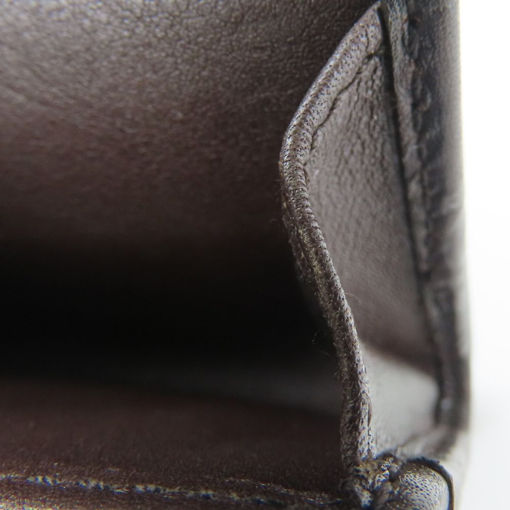 GUCCI Card Case 212097 Sima leather Dark brown