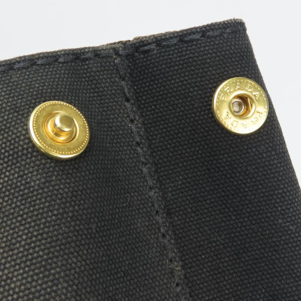 PRADA Handbag canvas black Canapa