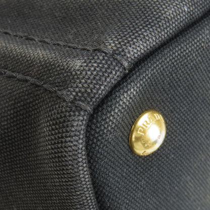 PRADA Handbag canvas black Canapa
