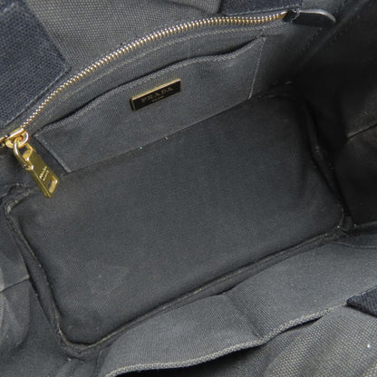 PRADA Handbag canvas black Canapa