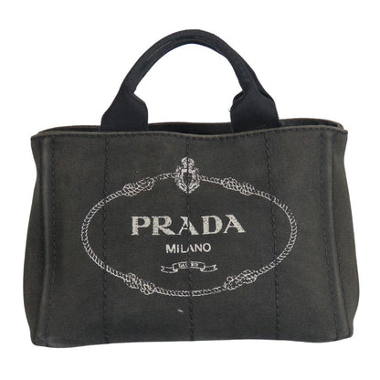 PRADA Handbag canvas black Canapa