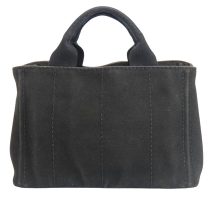 PRADA Handbag canvas black Canapa
