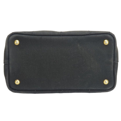 PRADA Handbag canvas black Canapa