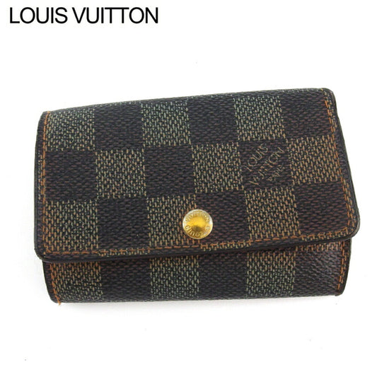 LOUIS VUITTON Key case Key holder N62630 Brown beige gold Multicles6