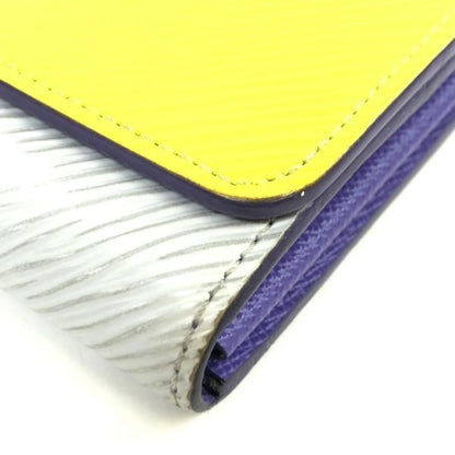 LOUIS VUITTON Long Wallet Purse leather Yellow type Epi Portefeuille twist Women Used Authentic