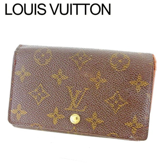 LOUIS VUITTON Long Wallet Purse M61730 Brown beige gold Portonebi Tresol