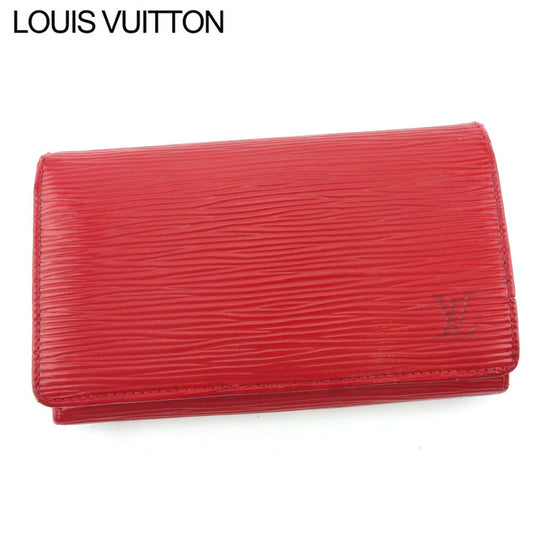 LOUIS VUITTON Long Wallet Purse Red Portonebi Tresol