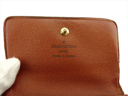 LOUIS VUITTON Bifold Wallet M61652 Brown beige gold Porte Monnaie Billets Cartes Credit