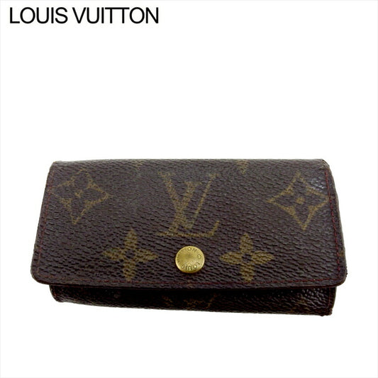 LOUIS VUITTON Key case Key holder M62631 Brown beige gold Multicles4