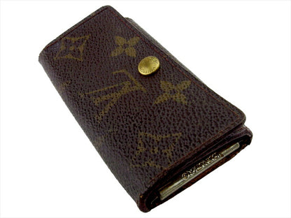 LOUIS VUITTON Key case Key holder M62631 Brown beige gold Multicles4