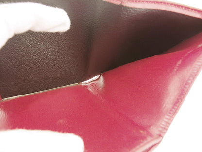 LOUIS VUITTON Bifold Wallet M63487 Red Porte Monnaie Billets Cartes Credit