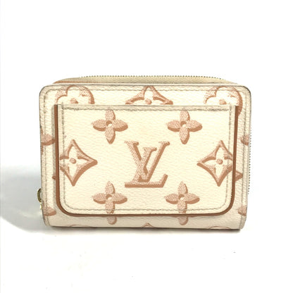 LOUIS VUITTON Folded wallet M81527 Monogram canvas White type Monogram Portefeuille Lou Women Used Authentic