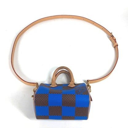 LOUIS VUITTON Handbag N40595 Damier canvas blue Damier Pop Speedy bandouliere 18 Women Used Authentic