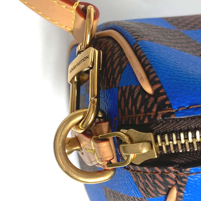 LOUIS VUITTON Handbag N40595 Damier canvas blue Damier Pop Speedy bandouliere 18 Women Used Authentic