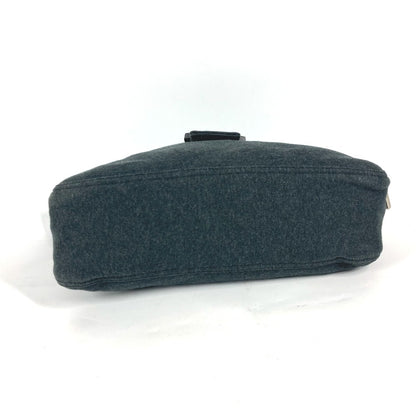 FENDI Shoulder Bag Jersey gray Mamma Bucket logo
