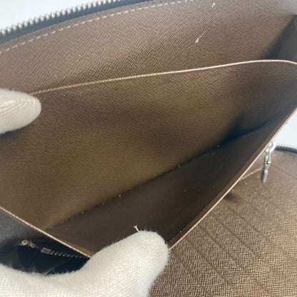 LOUIS VUITTON Long Wallet Purse M30658 Taiga Leather Brown Taiga Organizer Atoll