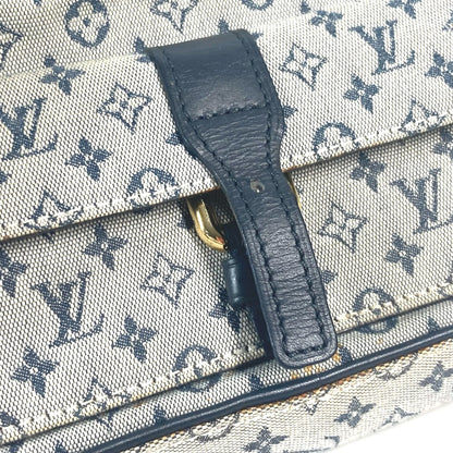 LOUIS VUITTON Shoulder Bag N41127 Damier Jean Canvas Navy Damier Jean Petite message