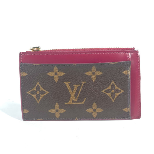 LOUIS VUITTON Coin case M67889 Monogram canvas Brown Monogram Porte Cartes Zip