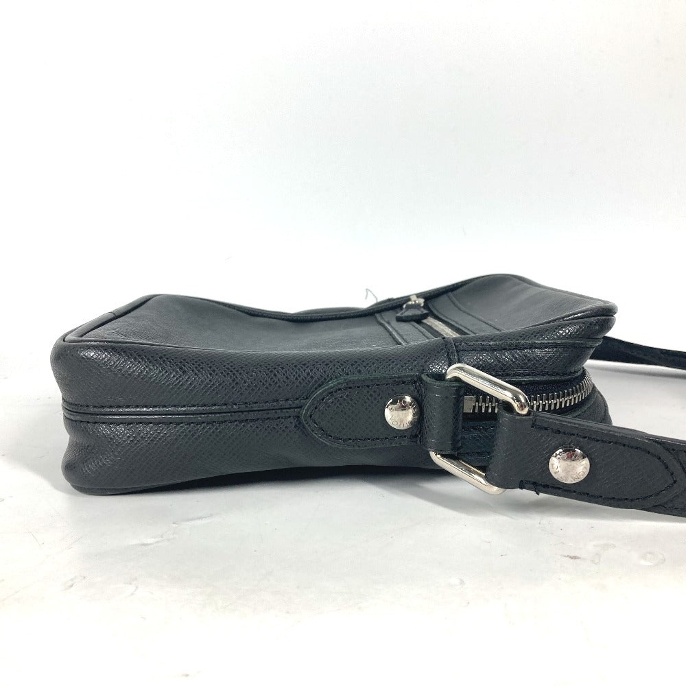 LOUIS VUITTON Shoulder Bag M32462 Taiga Leather black Taiga Dimitri