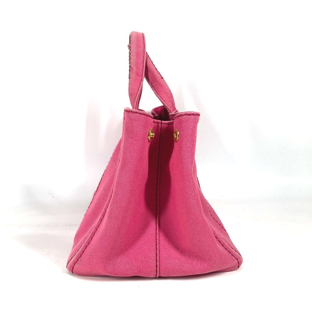 PRADA Tote Bag canvas pink Canapa logo